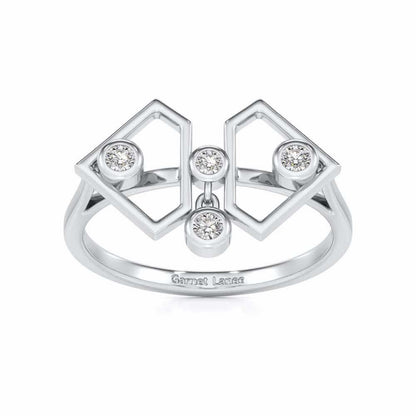 Fi-Cut Silver Ring - White Gold - Image 2