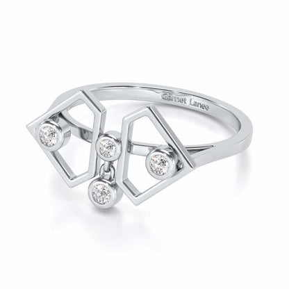 Fi-Cut Silver Ring - White Gold - Image 3