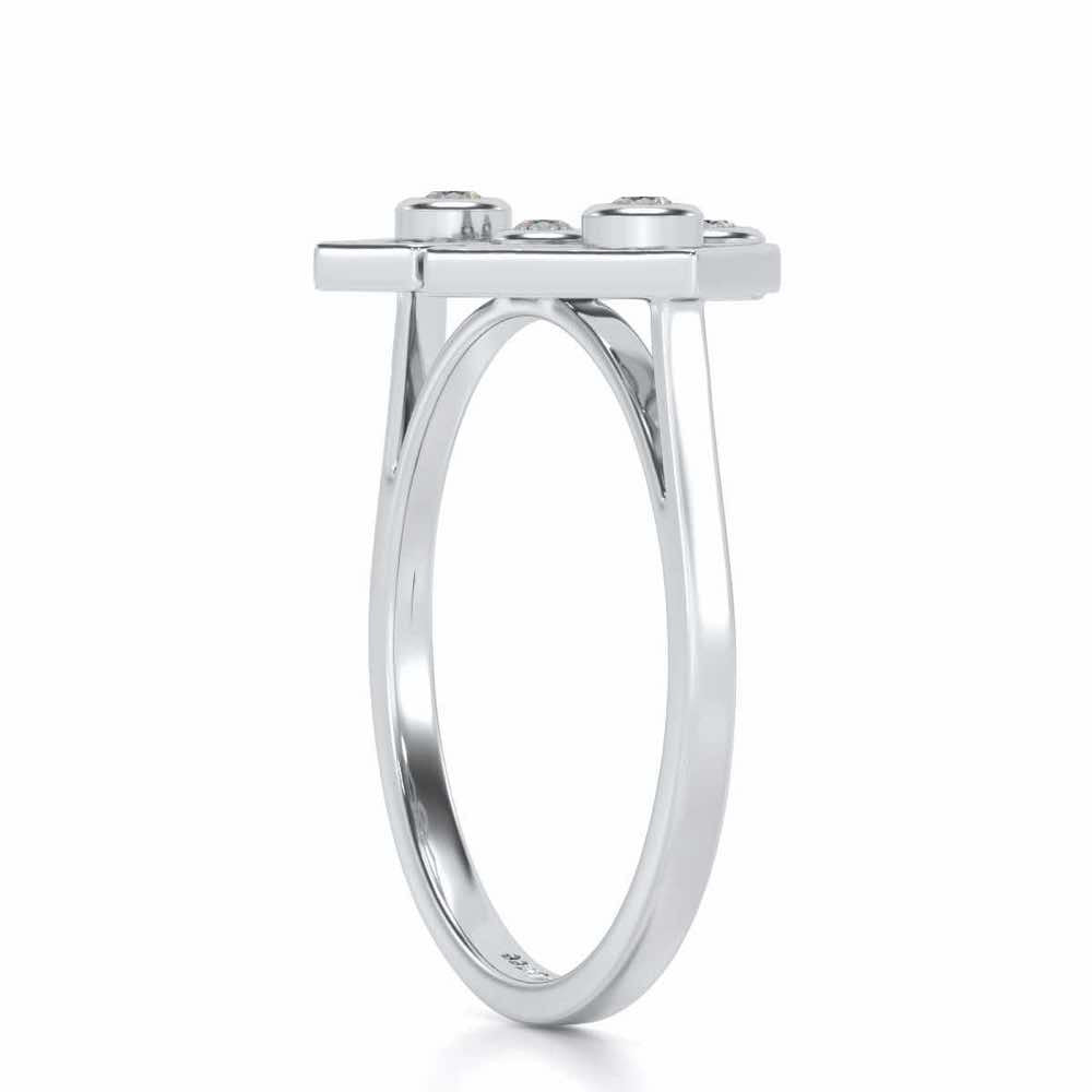 Fi-Cut Silver Ring - White Gold - Image 4