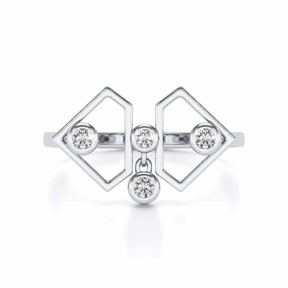 Fi-Cut Silver Ring - White Gold - Image 5