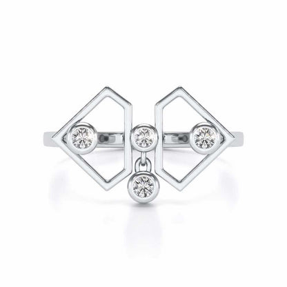 Fi-Cut Silver Ring - White Gold - Image 5