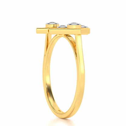 Fi-Cut Silver Ring - Yellow Gold - Image 4