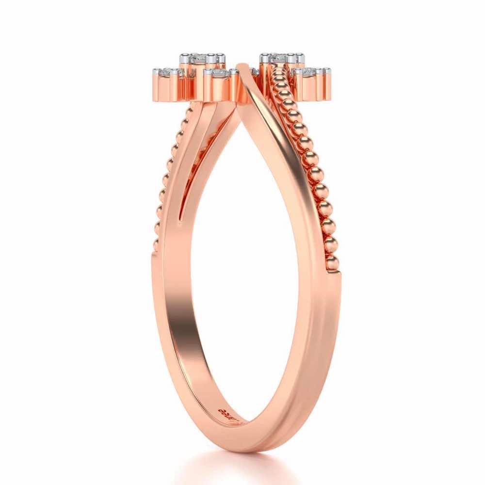 Fiaza Silver Ring - Rose Gold - Image 3