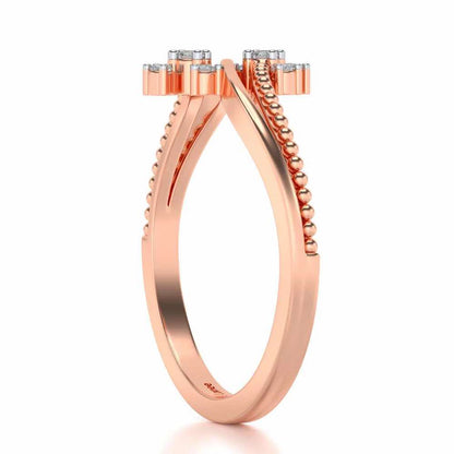 Fiaza Silver Ring - Rose Gold - Image 3