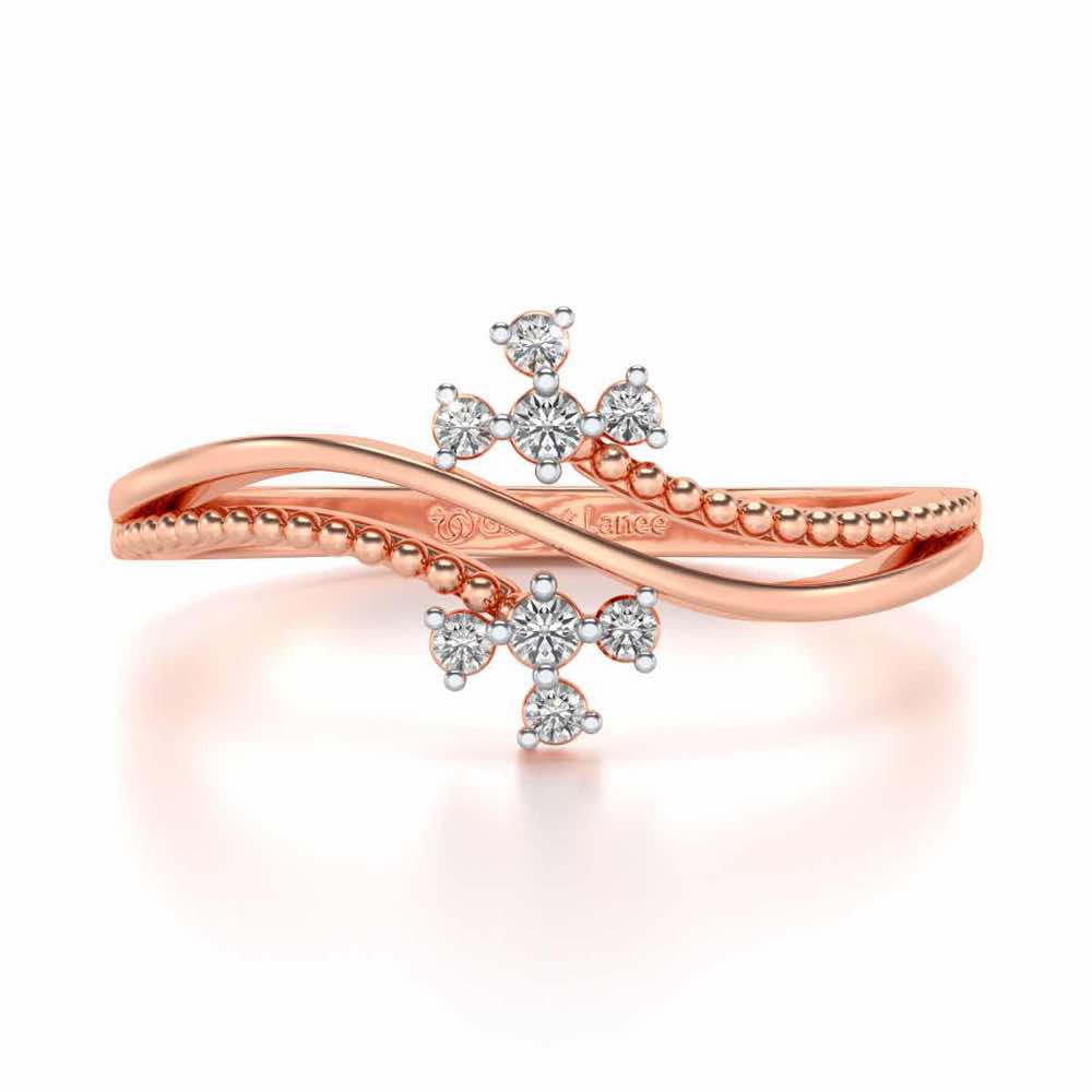 Fiaza Silver Ring - Rose Gold - Image 4