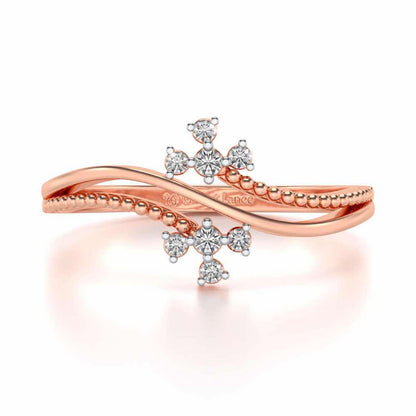 Fiaza Silver Ring - Rose Gold - Image 4
