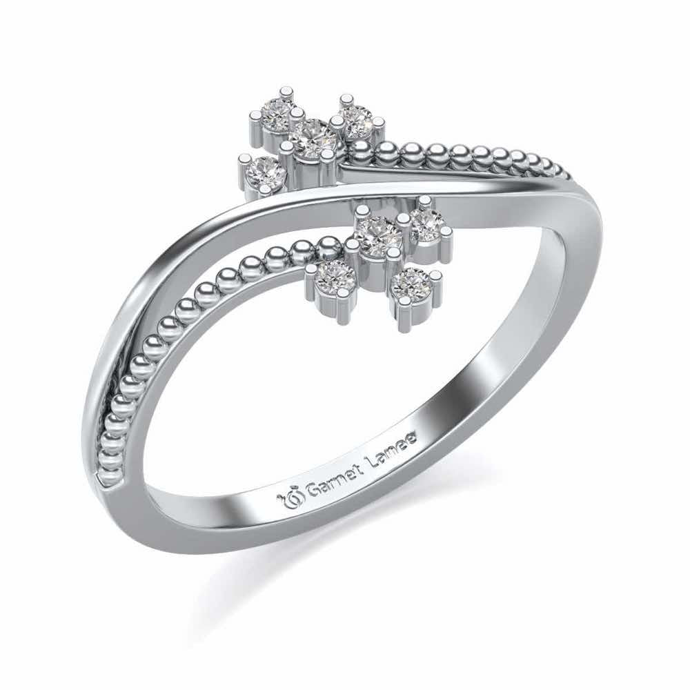 Fiaza Silver Ring - White Gold - Image 1