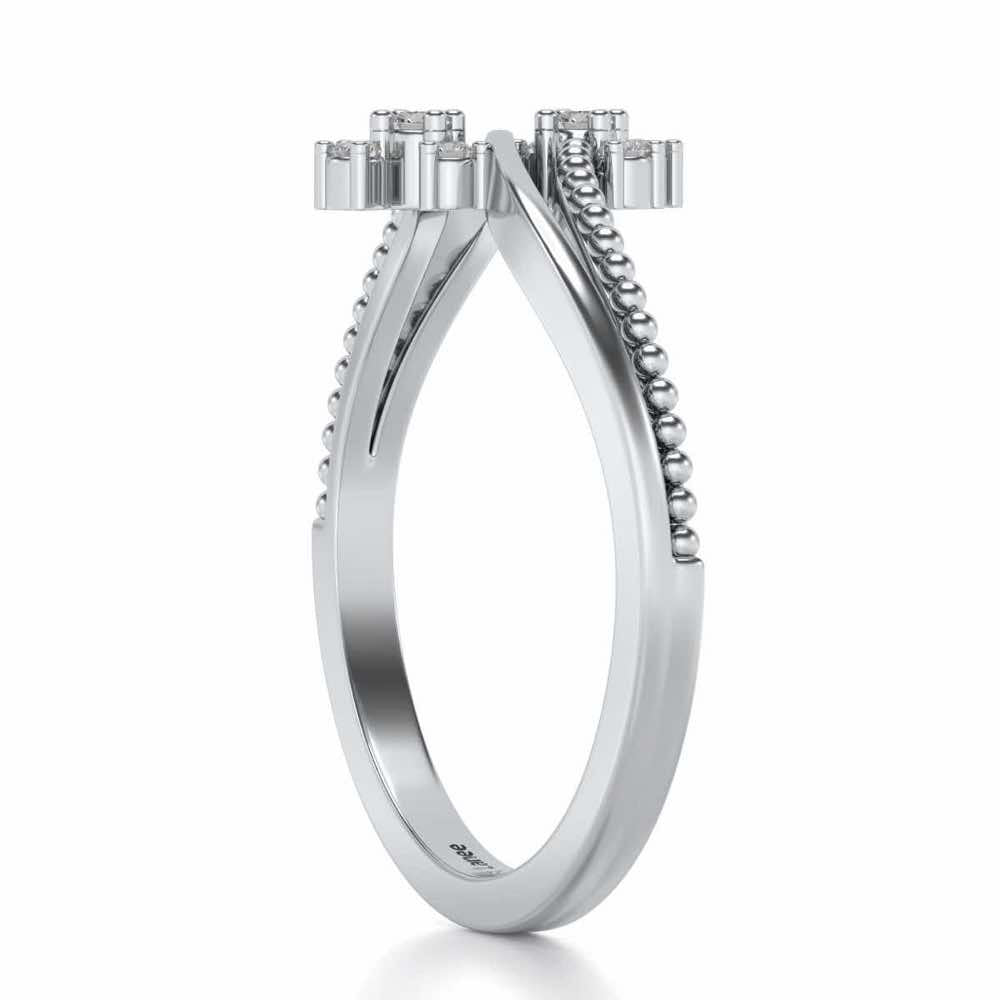 Fiaza Silver Ring - White Gold - Image 3