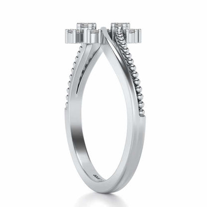Fiaza Silver Ring - White Gold - Image 3