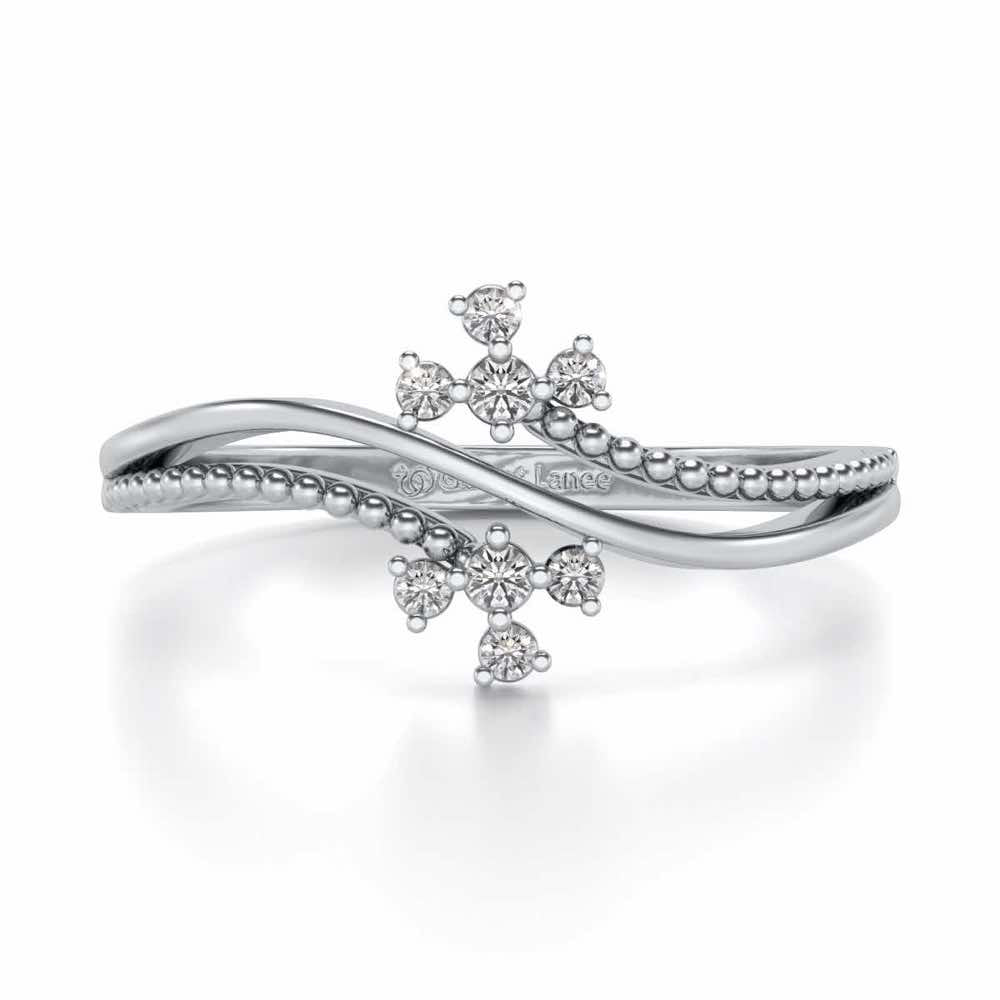 Fiaza Silver Ring - White Gold - Image 4