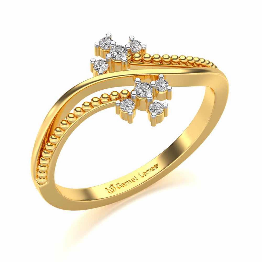 Fiaza Silver Ring - Yellow Gold - Image 1