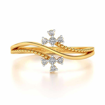 Fiaza Silver Ring - Yellow Gold - Image 4