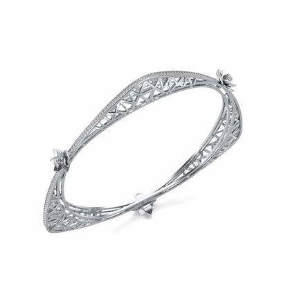 Finlay Silver Bangles - White Gold - Image 1