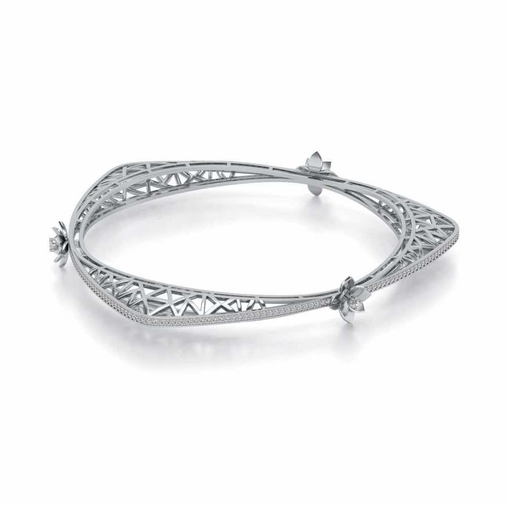Finlay Silver Bangles - White Gold - Image 2