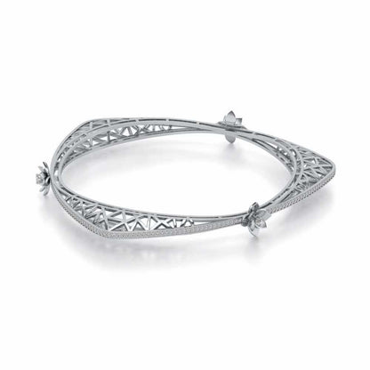 Finlay Silver Bangles - White Gold - Image 2