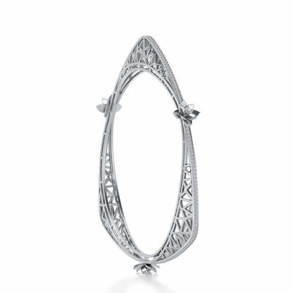 Finlay Silver Bangles - White Gold - Image 3