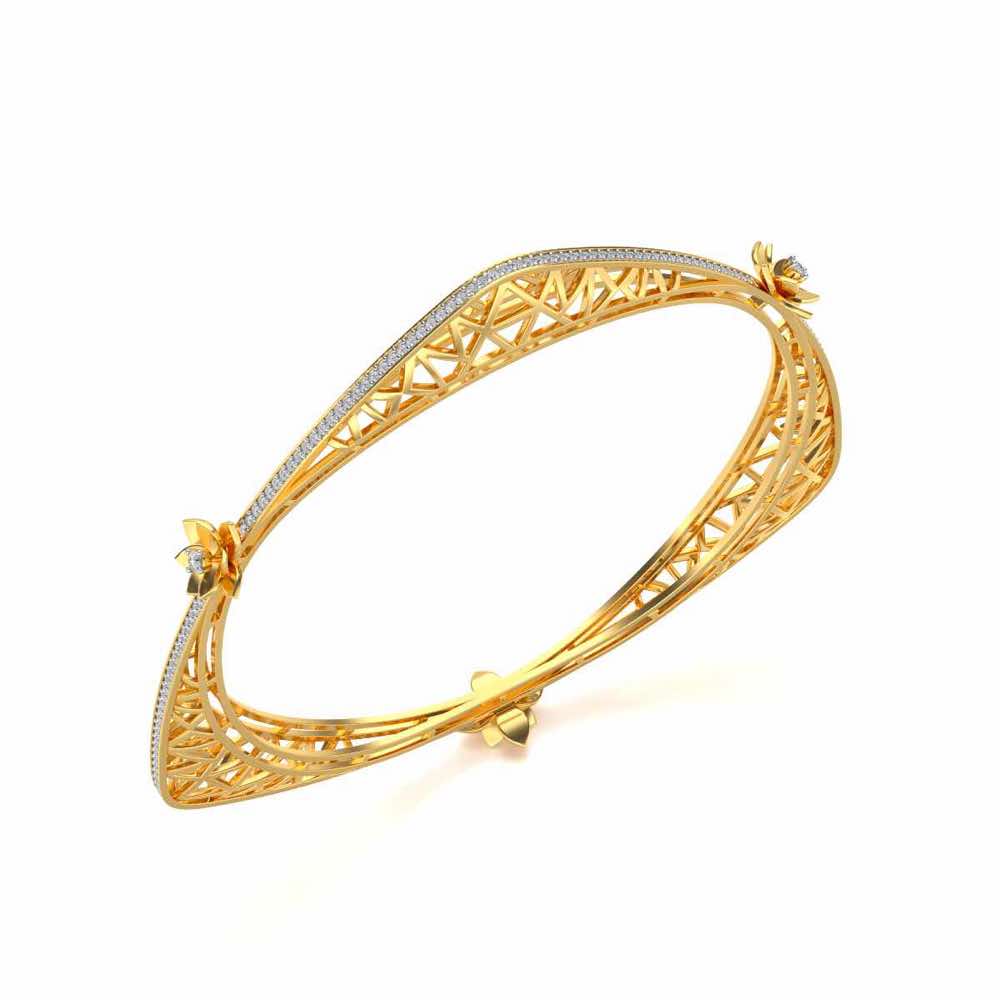 Finlay Silver Bangles - Yellow Gold - Image 1