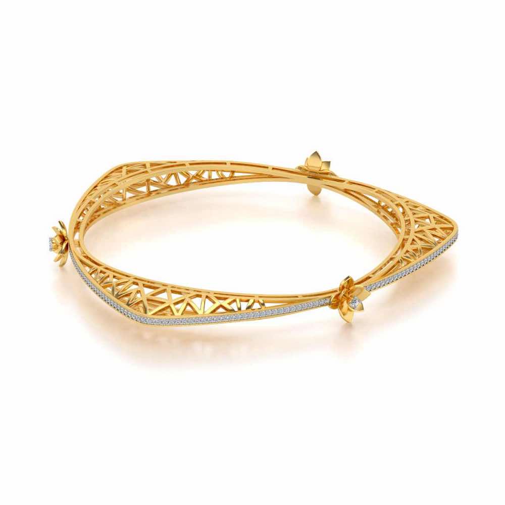 Finlay Silver Bangles - Yellow Gold - Image 2