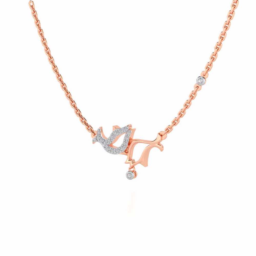 Fish Chums Silver Pendant - Rose Gold - Image 3