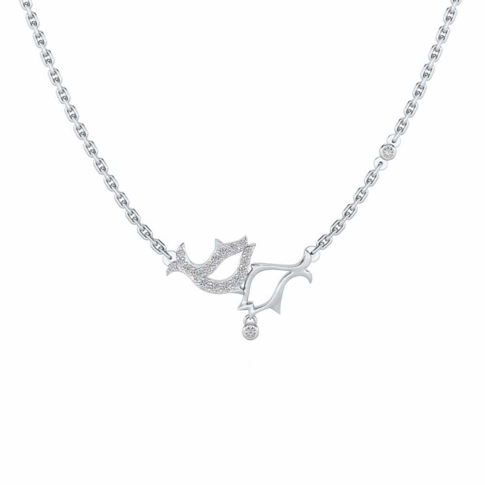 Fish Chums Silver Pendant - White Gold - Image 2