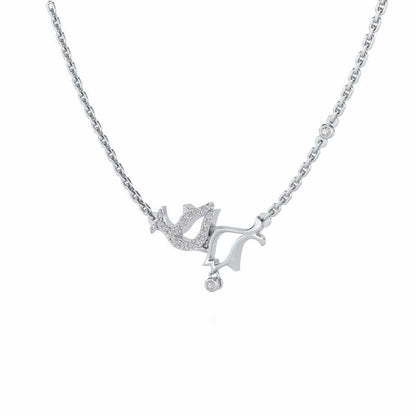 Fish Chums Silver Pendant - White Gold - Image 3