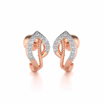 Flamme Silver Studs - Rose Gold - Image 1