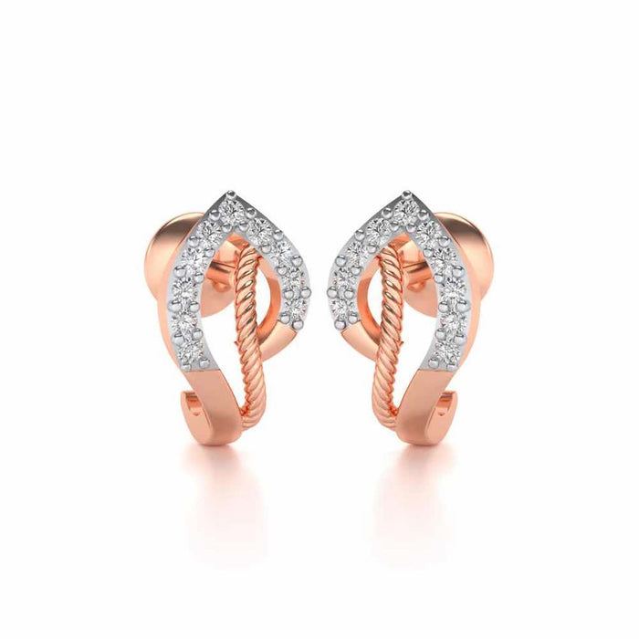 Flamme Silver Studs - Rose Gold - Image 1