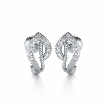 Flamme Silver Studs - White Gold - Image 1