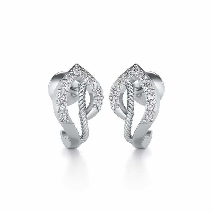 Flamme Silver Studs - White Gold - Image 1
