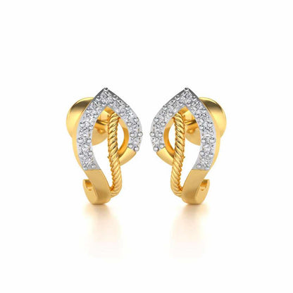 Flamme Silver Studs - Yellow Gold - Image 1