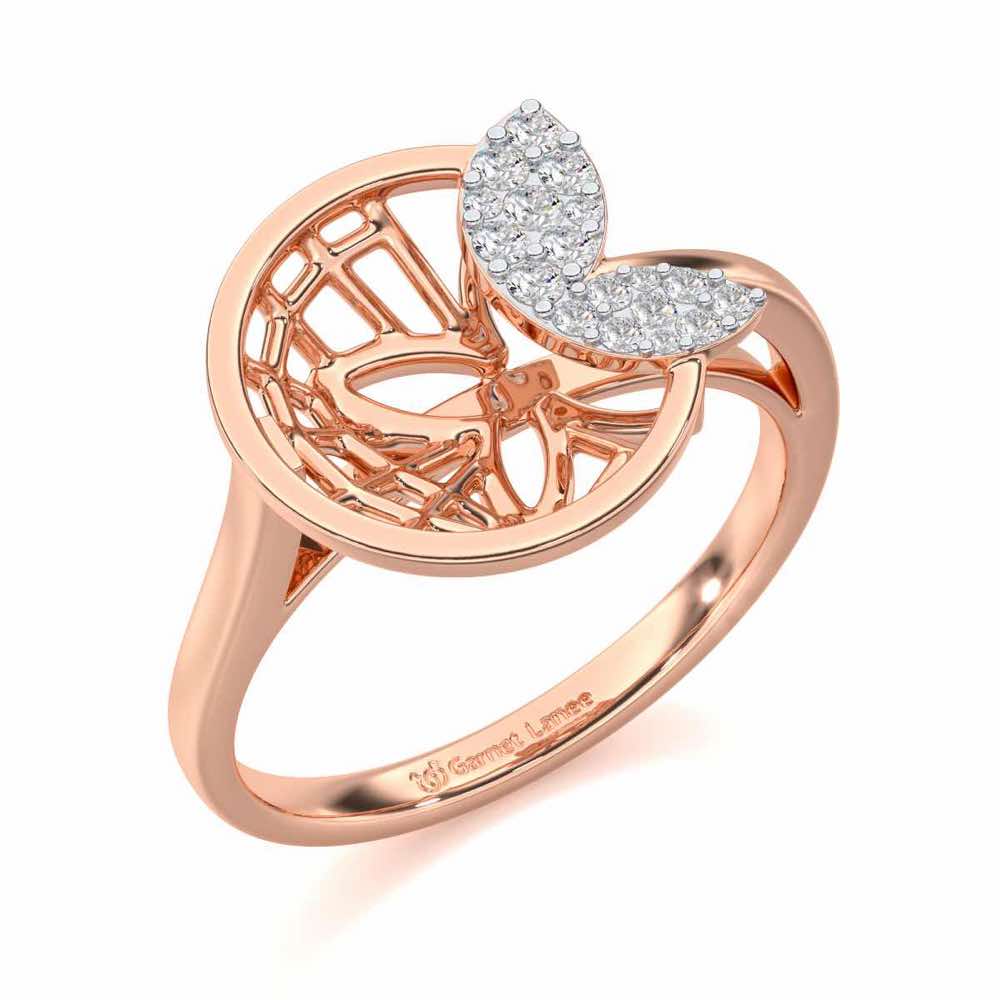 Flight Charm Silver Ring - Rose Gold - Image 1
