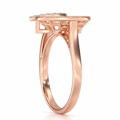 Flight Charm Silver Ring - Rose Gold - Image 3