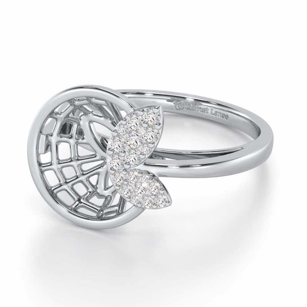 Flight Charm Silver Ring - White Gold - Image 2
