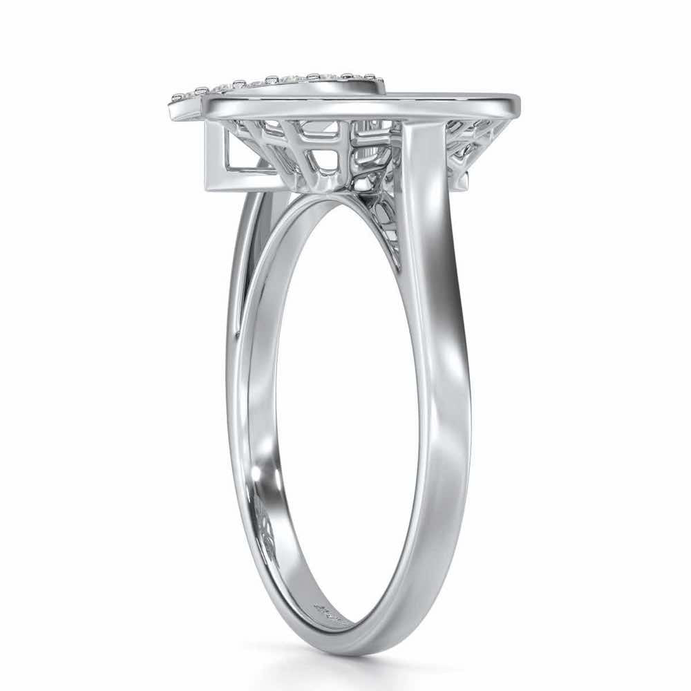 Flight Charm Silver Ring - White Gold - Image 3