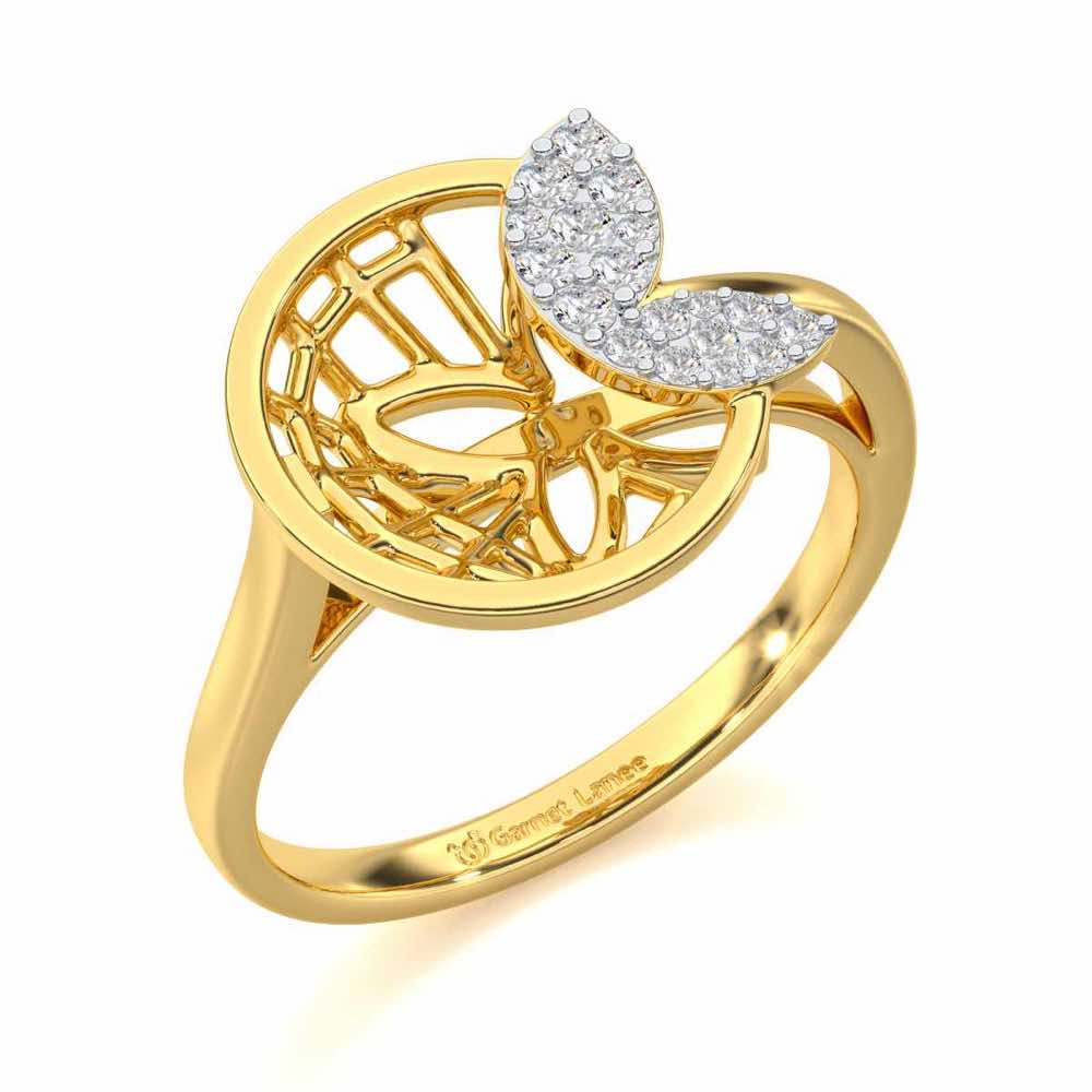Flight Charm Silver Ring - Yellow Gold - Image 1