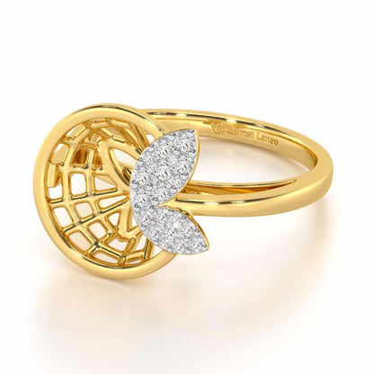 Flight Charm Silver Ring - Yellow Gold - Image 2