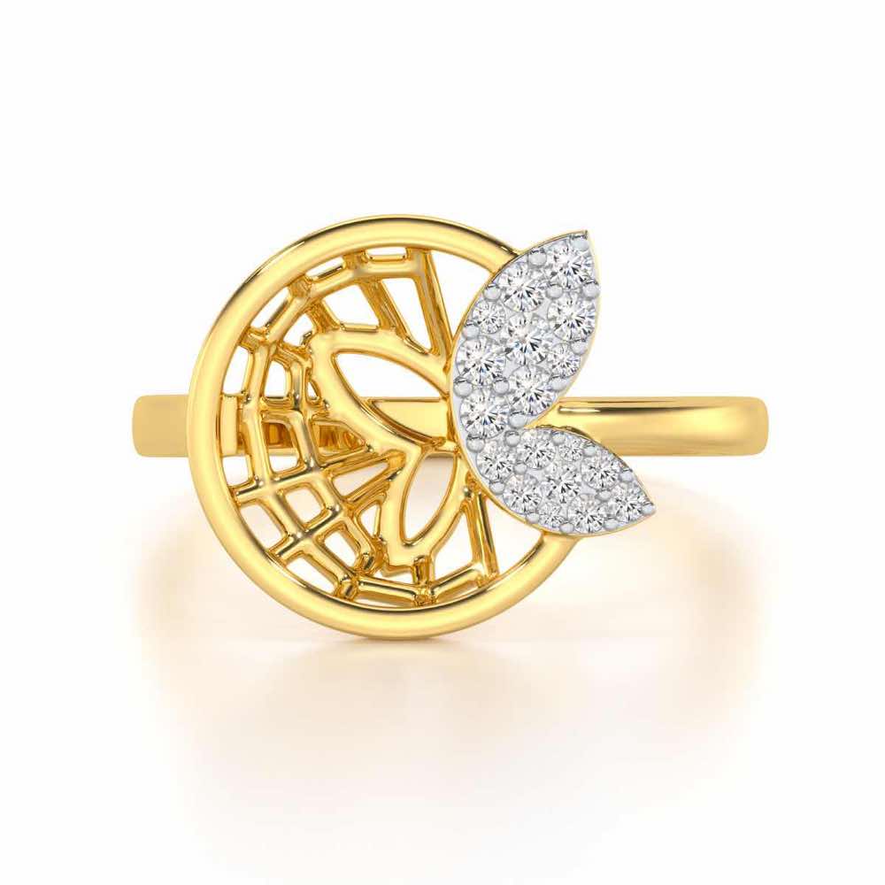Flight Charm Silver Ring - Yellow Gold - Image 4
