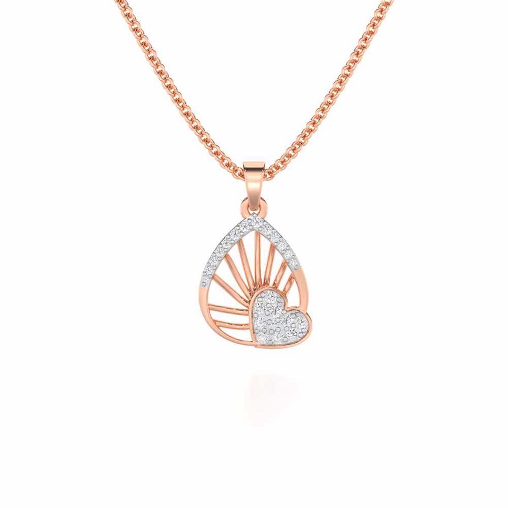Floating Heart Silver Pendant