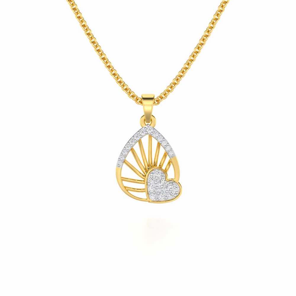 Floating Heart Silver Pendant