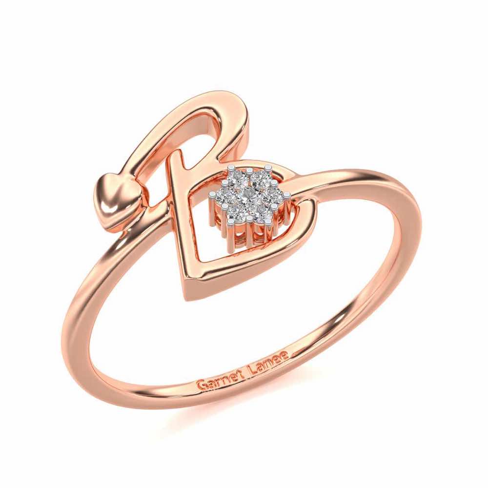 Flora B Silver Ring - Rose Gold - Image 1
