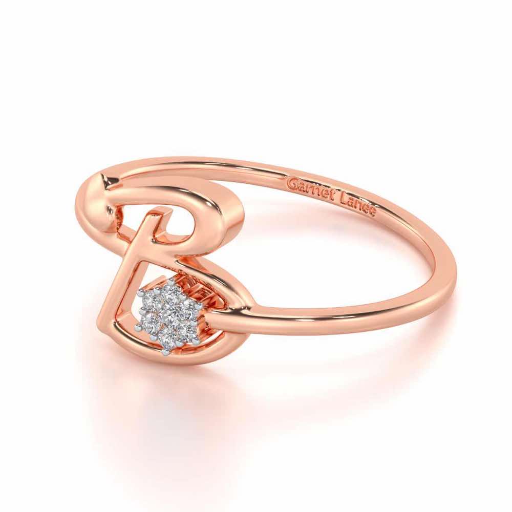Flora B Silver Ring - Rose Gold - Image 2