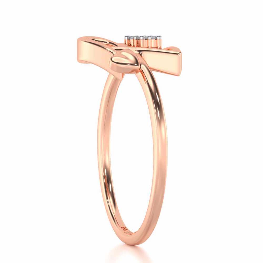 Flora B Silver Ring - Rose Gold - Image 3