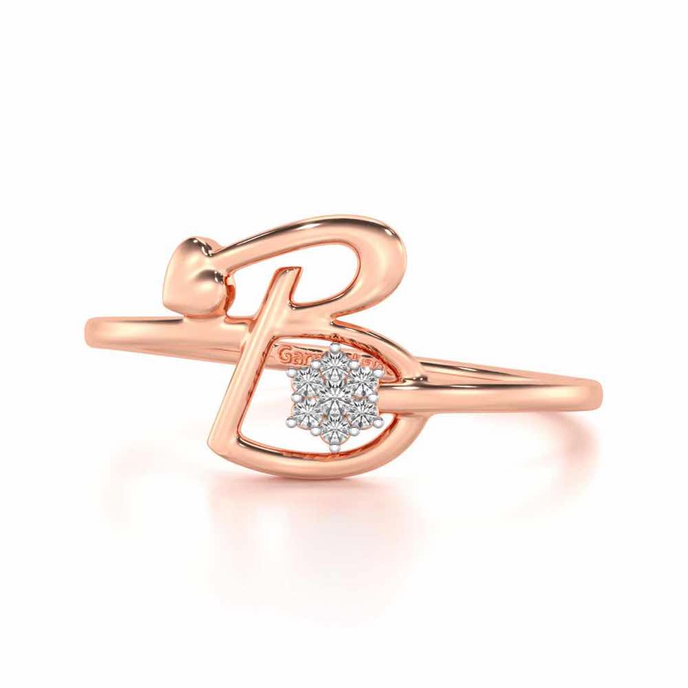 Flora B Silver Ring - Rose Gold - Image 4