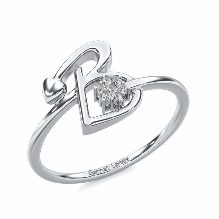 Flora B Silver Ring - White Gold - Image 1