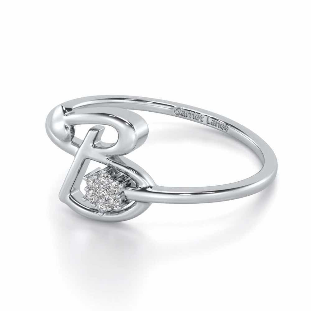 Flora B Silver Ring - White Gold - Image 2