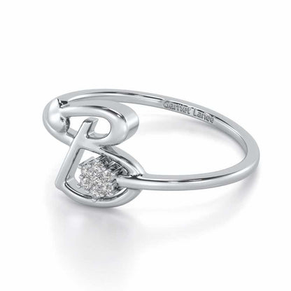 Flora B Silver Ring - White Gold - Image 2