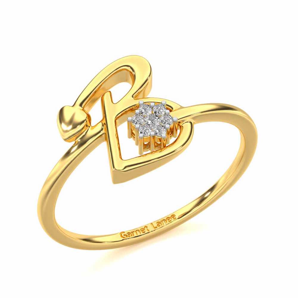Flora B Silver Ring - Yellow Gold - Image 1
