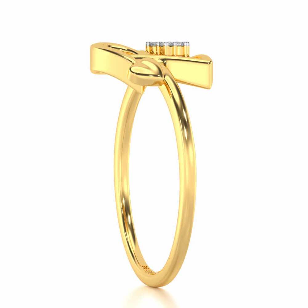 Flora B Silver Ring - Yellow Gold - Image 3