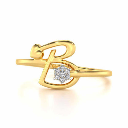 Flora B Silver Ring - Yellow Gold - Image 4