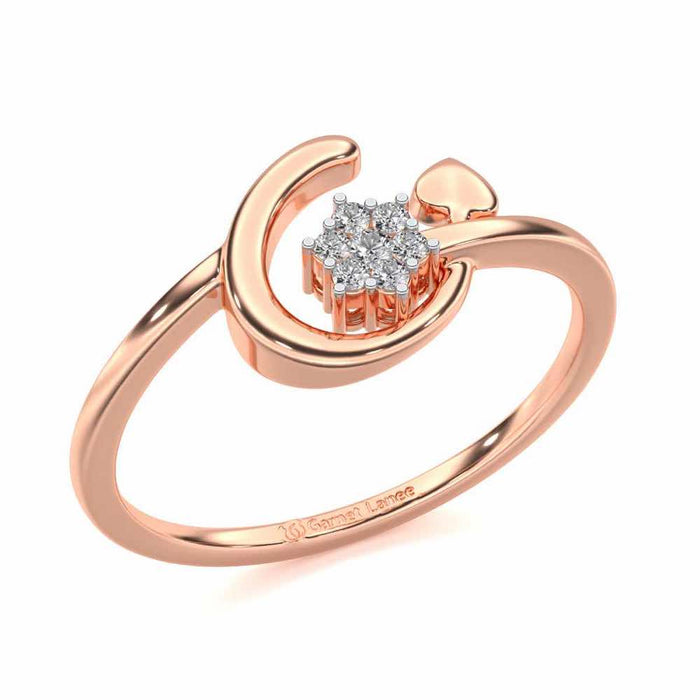 Flora C Silver Ring - Rose Gold - Image 1